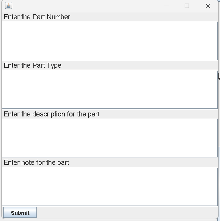 API DBMS Add To Table Screen